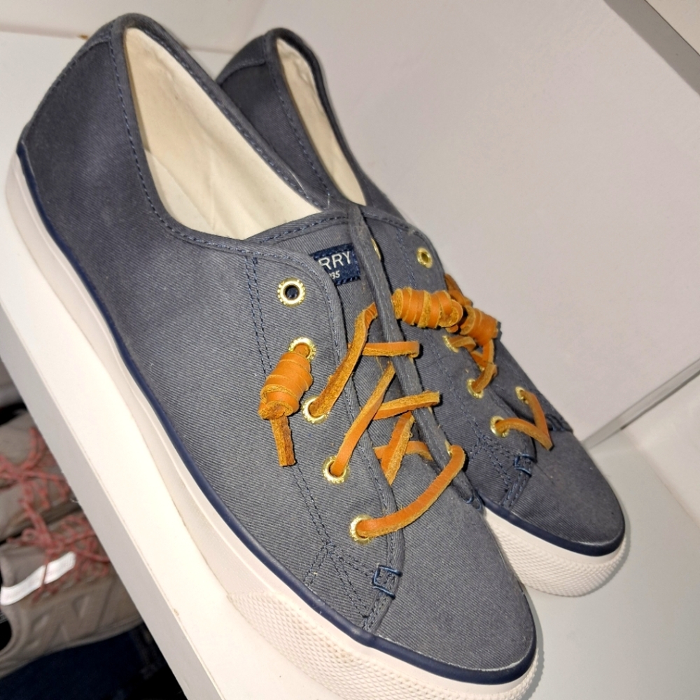 Sperry Top sider sneakers Women's 9 1/2. Blue/Gray. Worn Once.